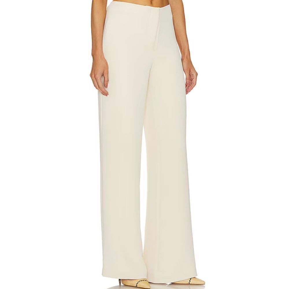 L’Academie Wide-Leg Pant in Sand Beige Size S - Picture 2 of 7